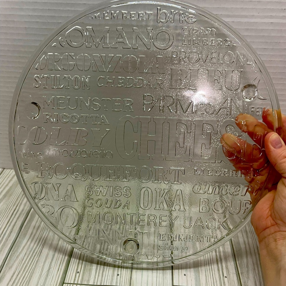Vintage Jeanette Clear Glass 11 in Cheese Platter
